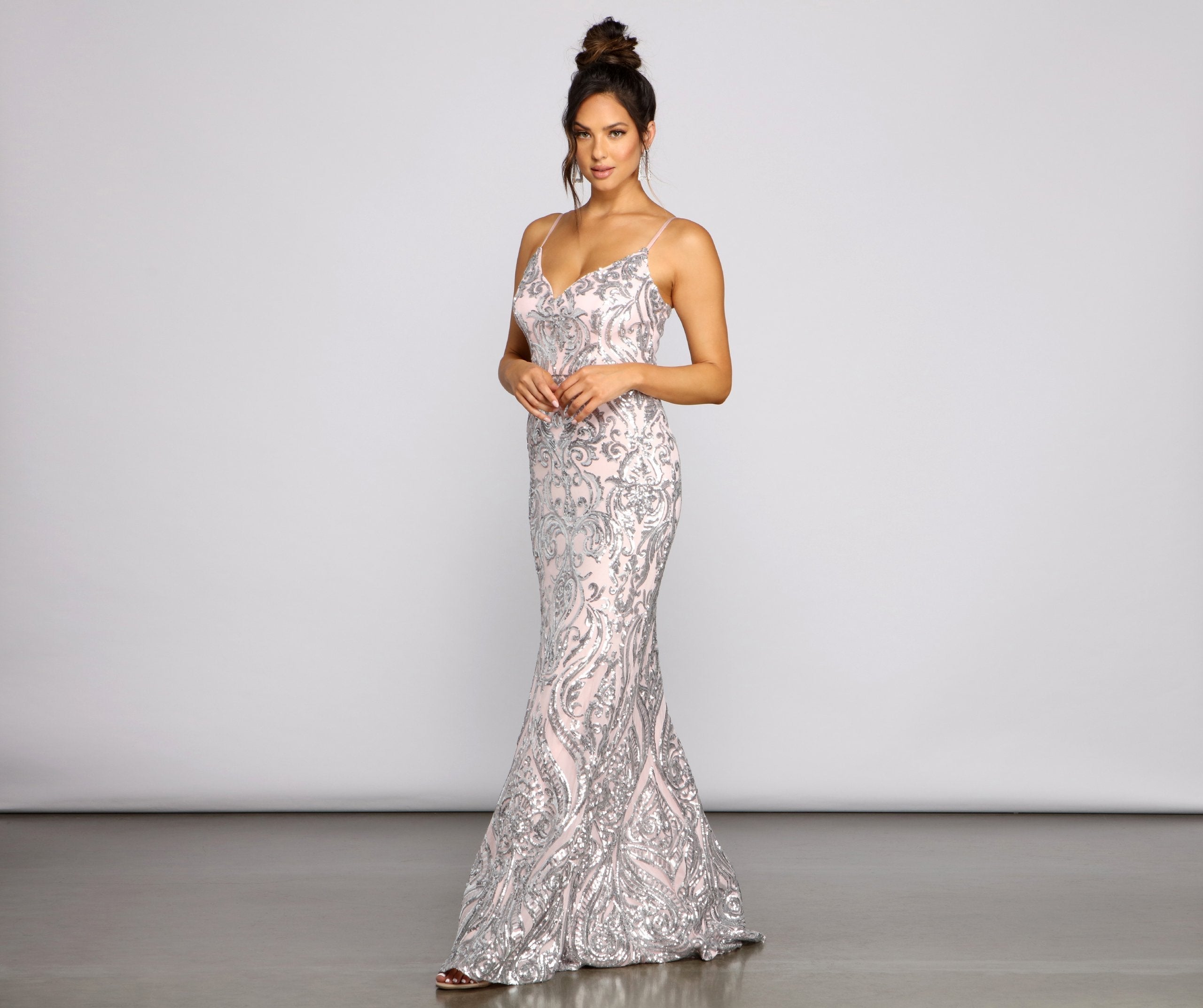 Cordelia Stylish Sequin A Line Dress