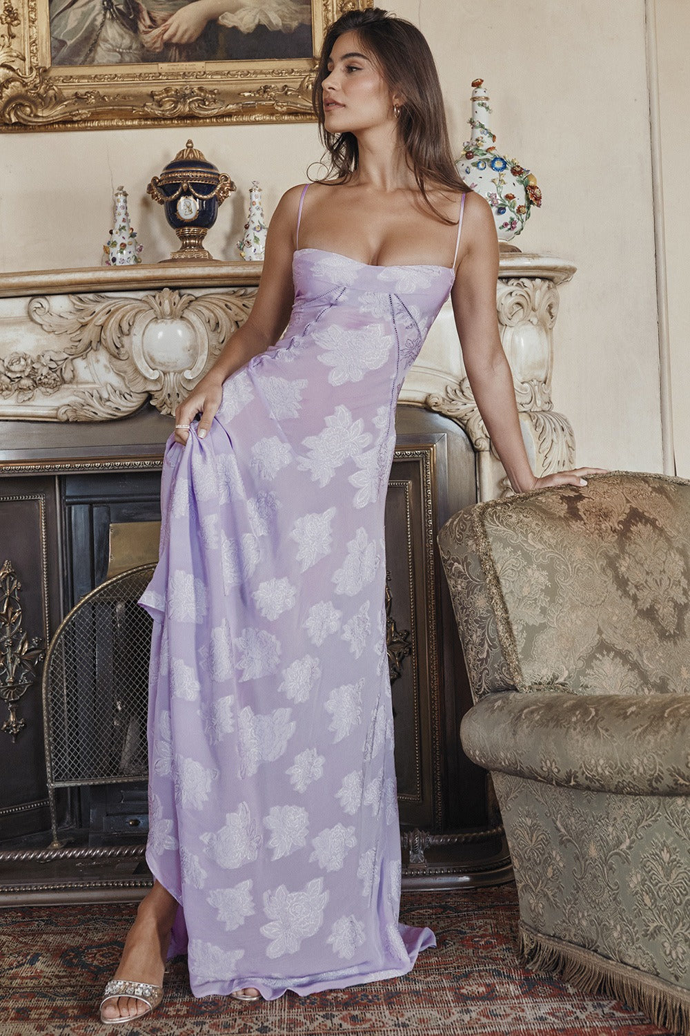 Lace Edition TieStrap Romantic Maxi Dress