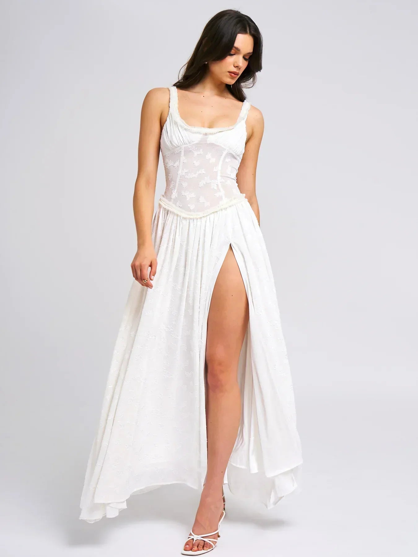 Savannah Meadows Lace Maxi Dress