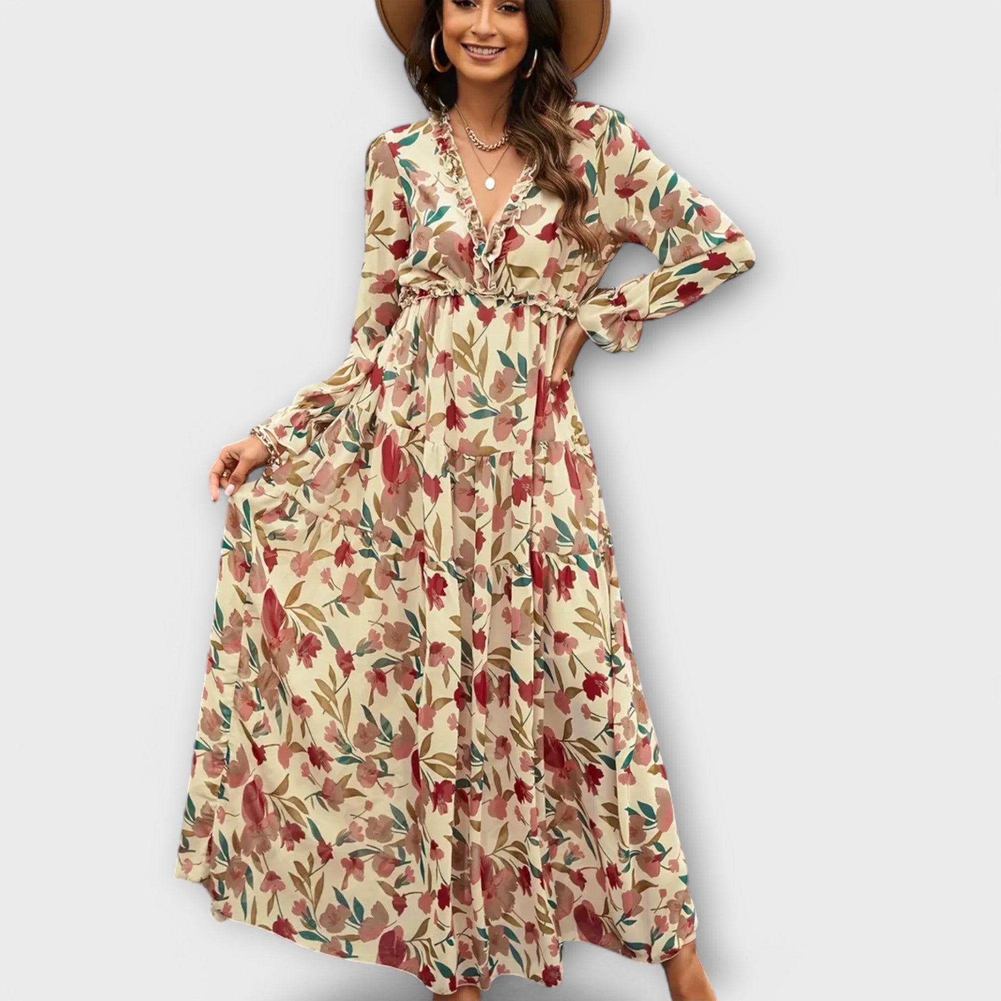 Rosalie | Chic Floral Maxi Dress