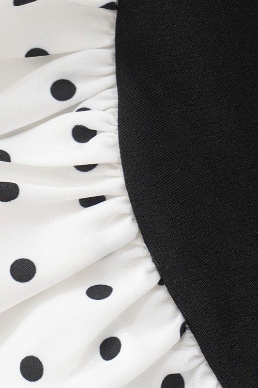 Dot Polka Strapless Bodycon Mini Dress