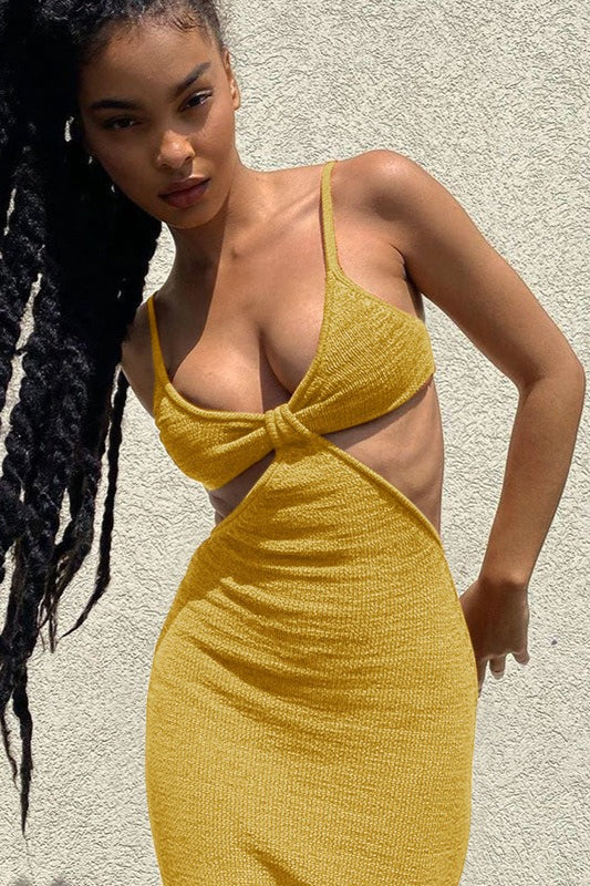 Glamorous Bodycon Vacation Knit Maxi Boho Dress