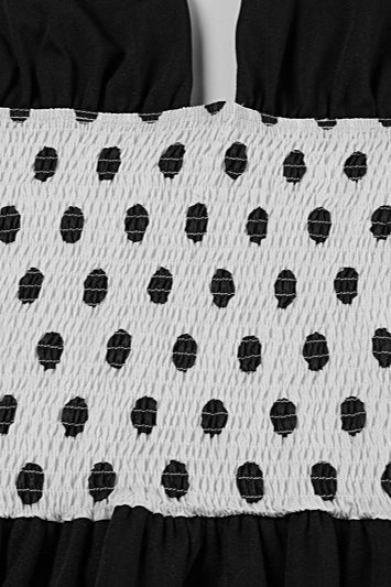 Dot Polka Ruched Halter Mini Dress