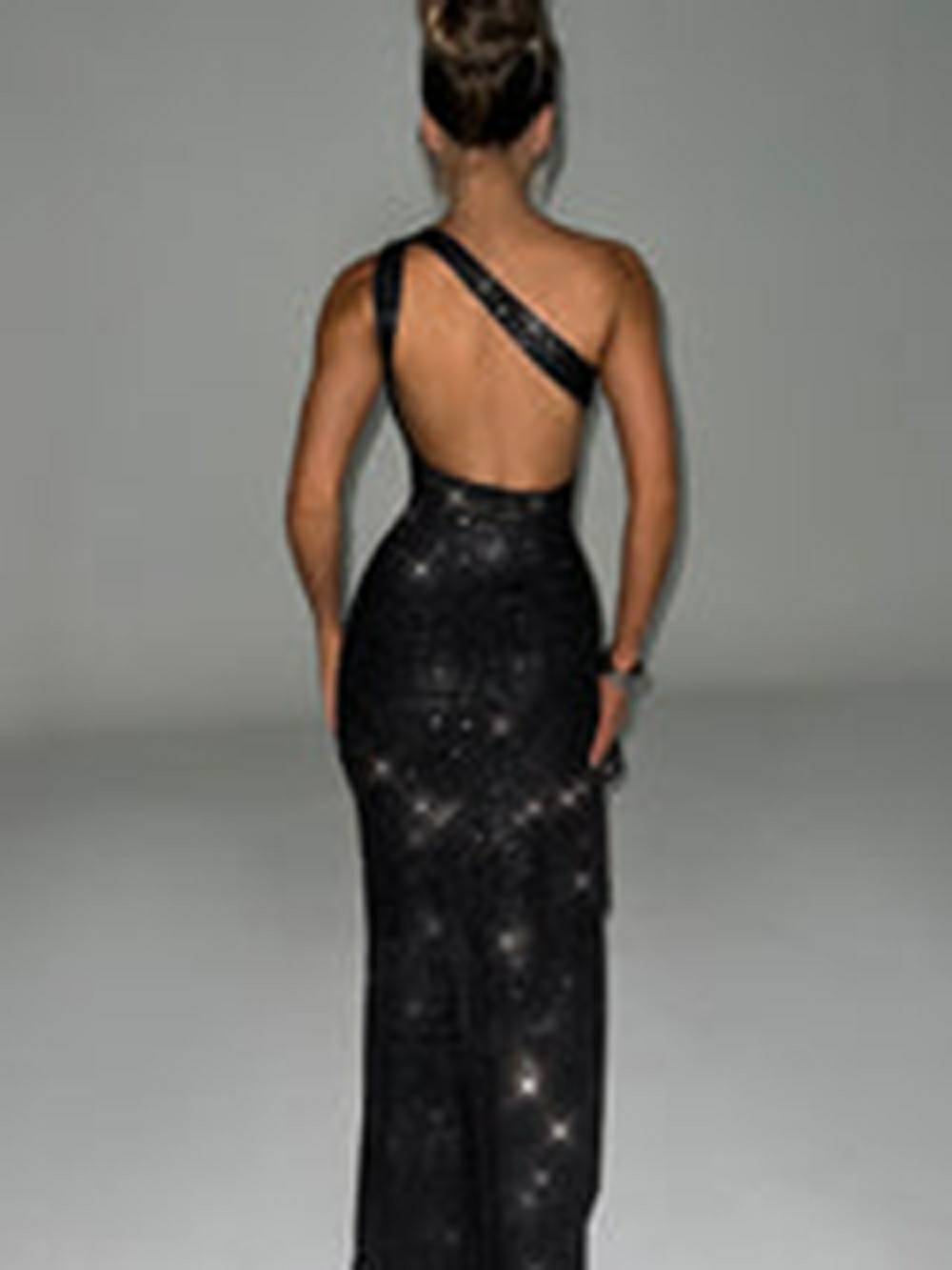 Maxi Genevieve Dress Black Sparkle