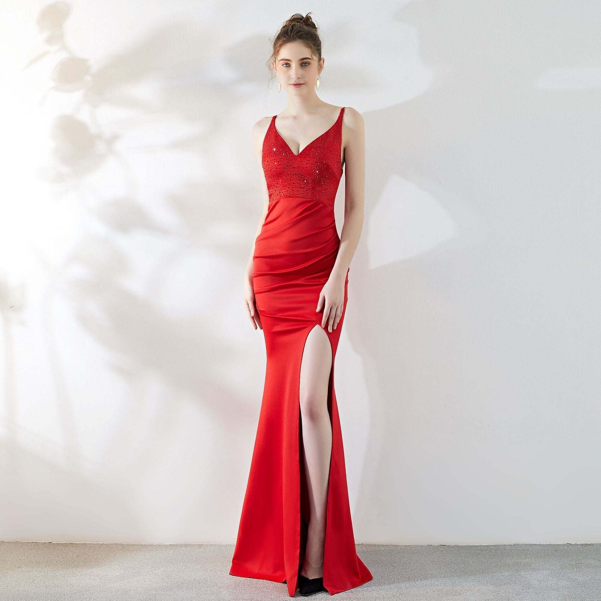 Evening Dinner Dress Socialite Long Fishtail Slimming Nightclub Catwalk Annual Meeting Ktv Dress