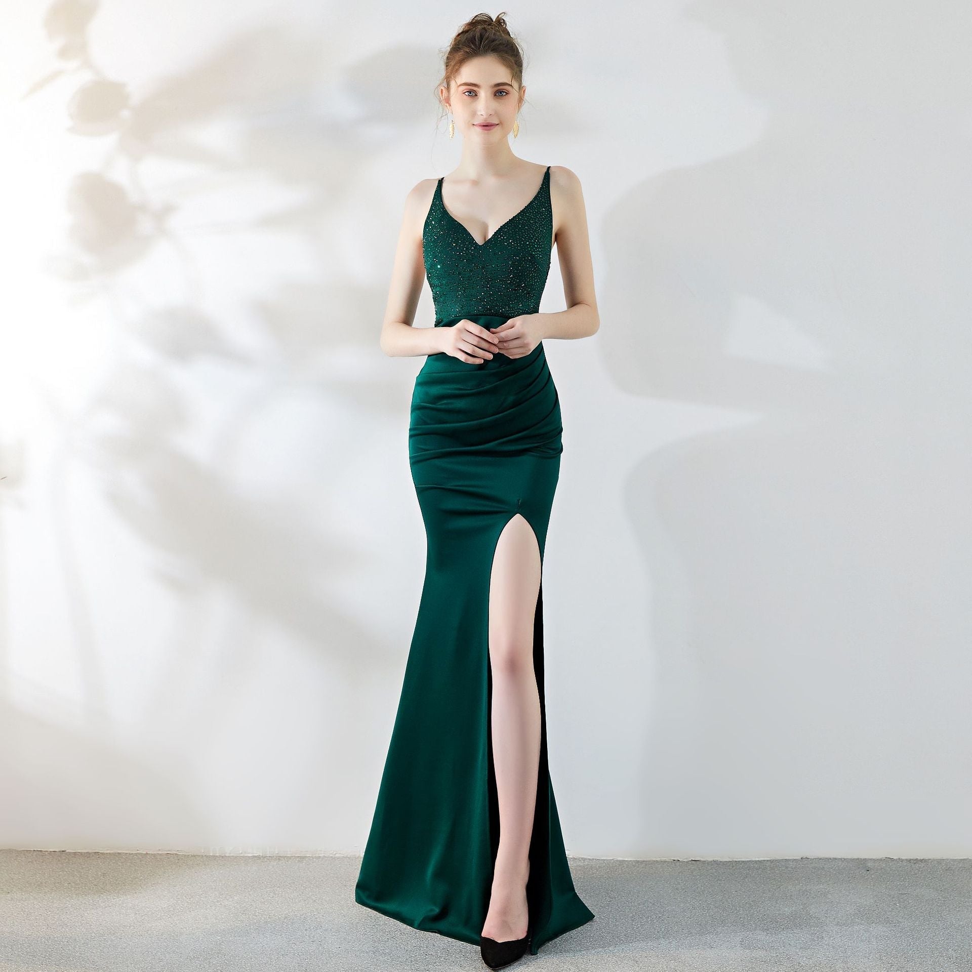 Evening Dinner Dress Socialite Long Fishtail Slimming Nightclub Catwalk Annual Meeting Ktv Dress