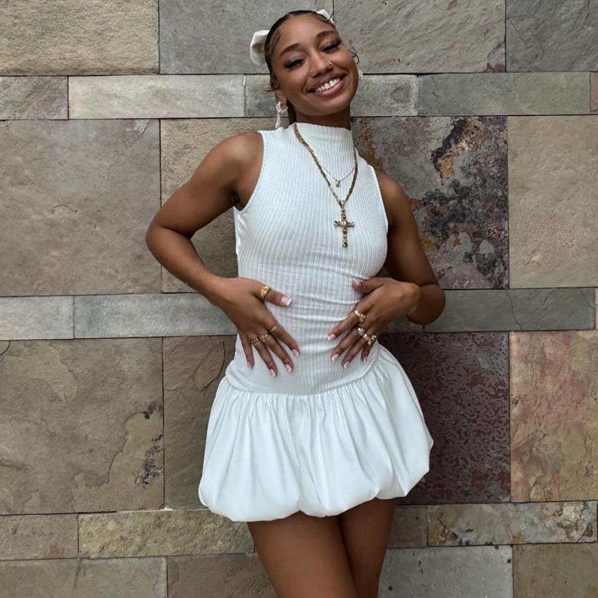 Mini Bliss Dress White