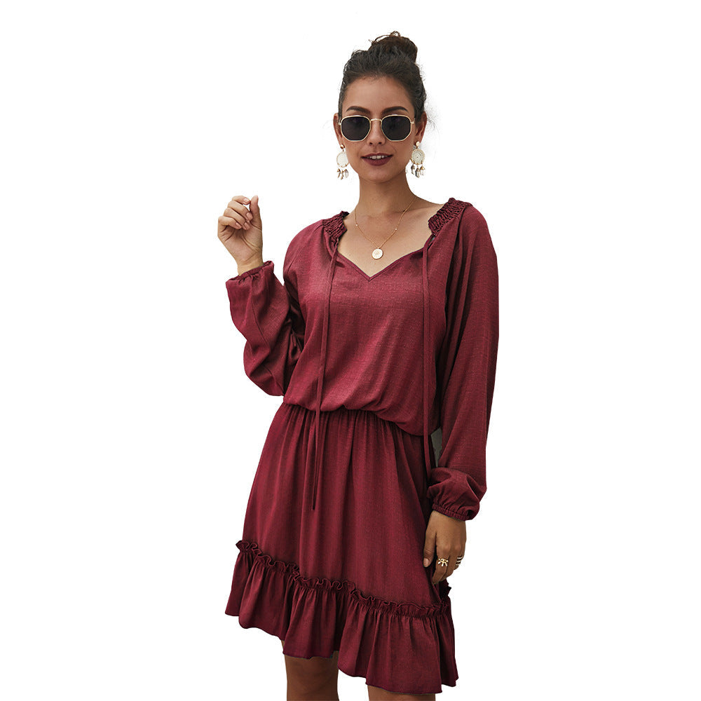 Satin Lena Midi Dress Marsala