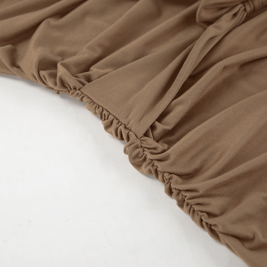 Mousse Mocha Mini Dress Brown