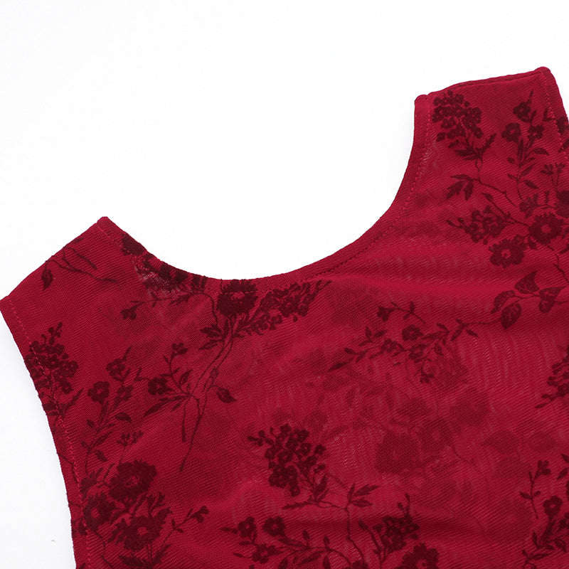 Mini Beverly Dress Maroon