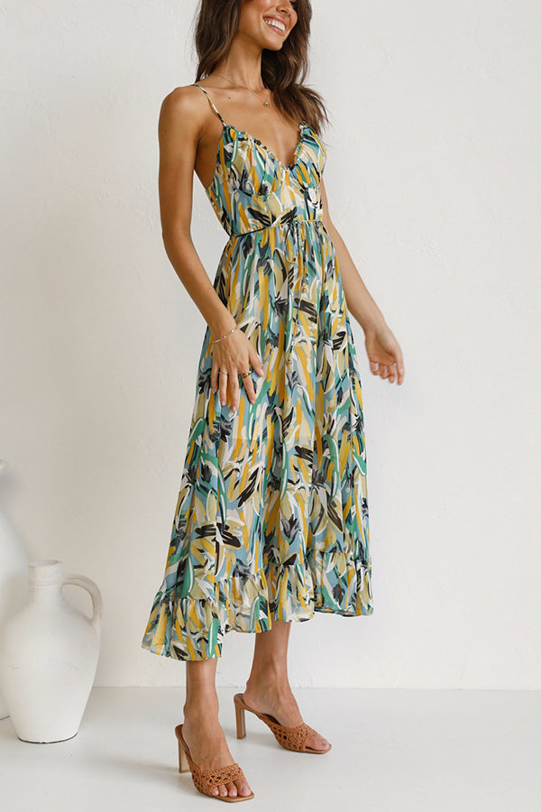 Chic Rocío Colorful Midi Dress Elevated Occasion Wear