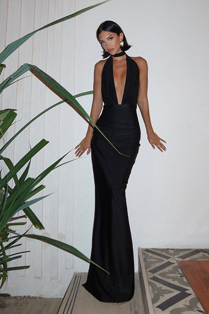 Backless Edition Slit Maxi Dress