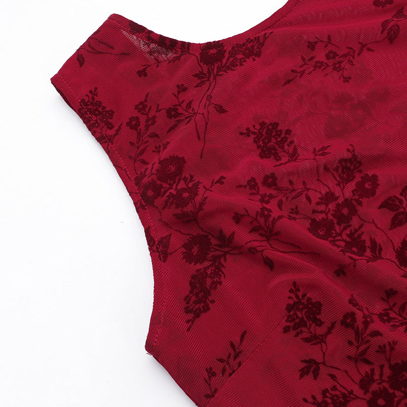Mini Beverly Dress Maroon