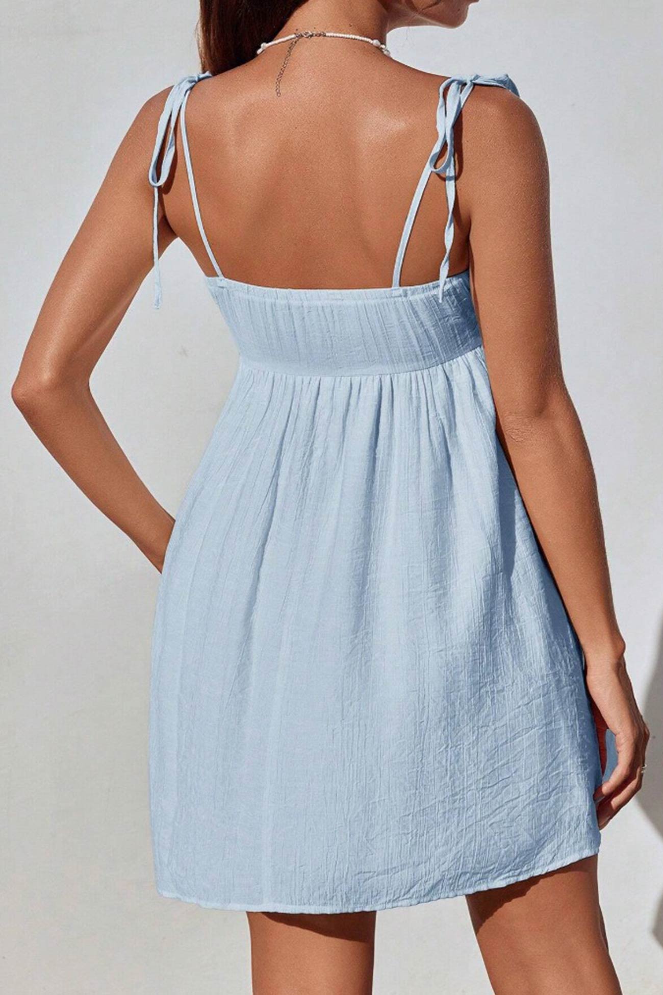 Tie-up Bow Cami Mini Dress