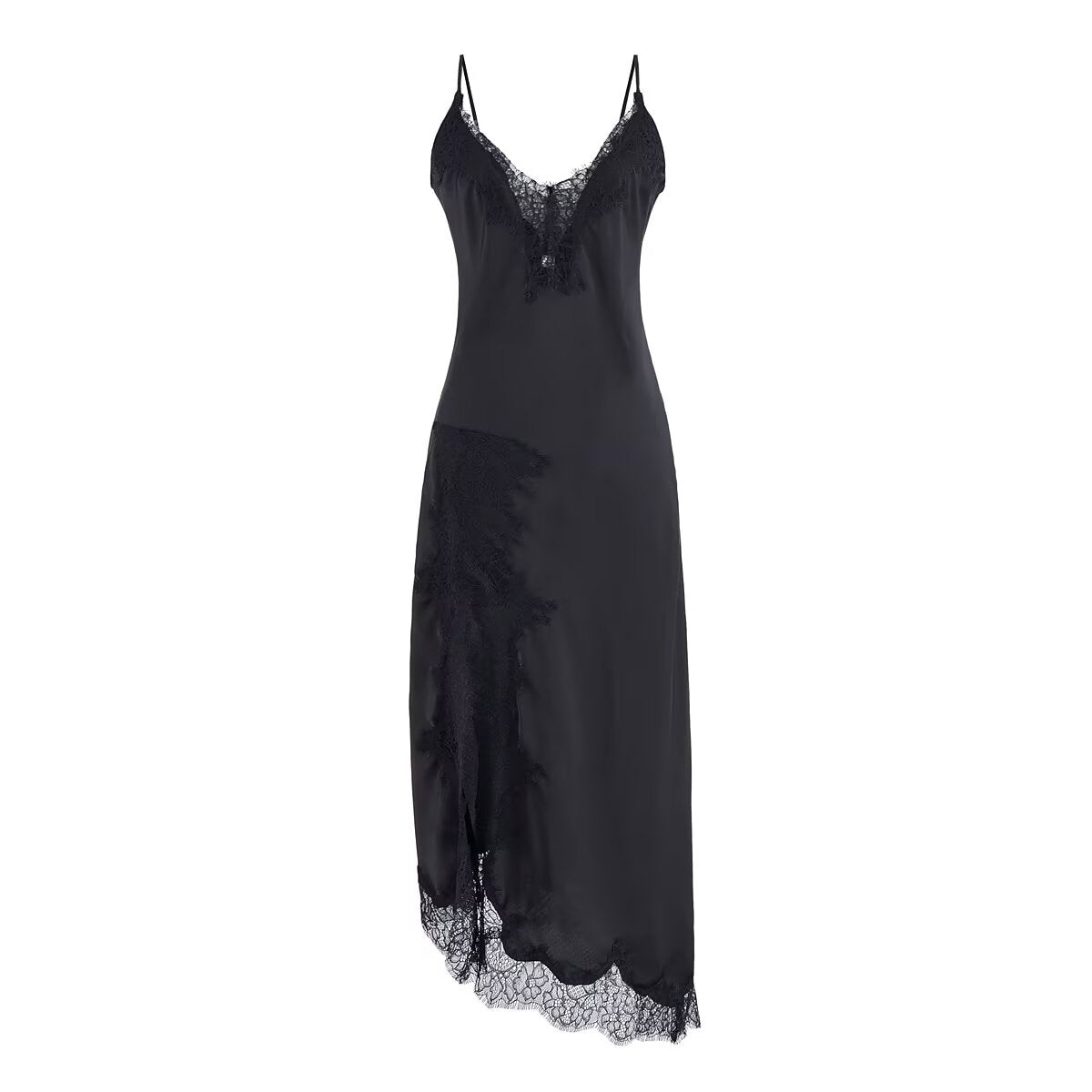 Autumn Winter Chic Backless Maxi Dress Women Wear Lace Strap Dress Women