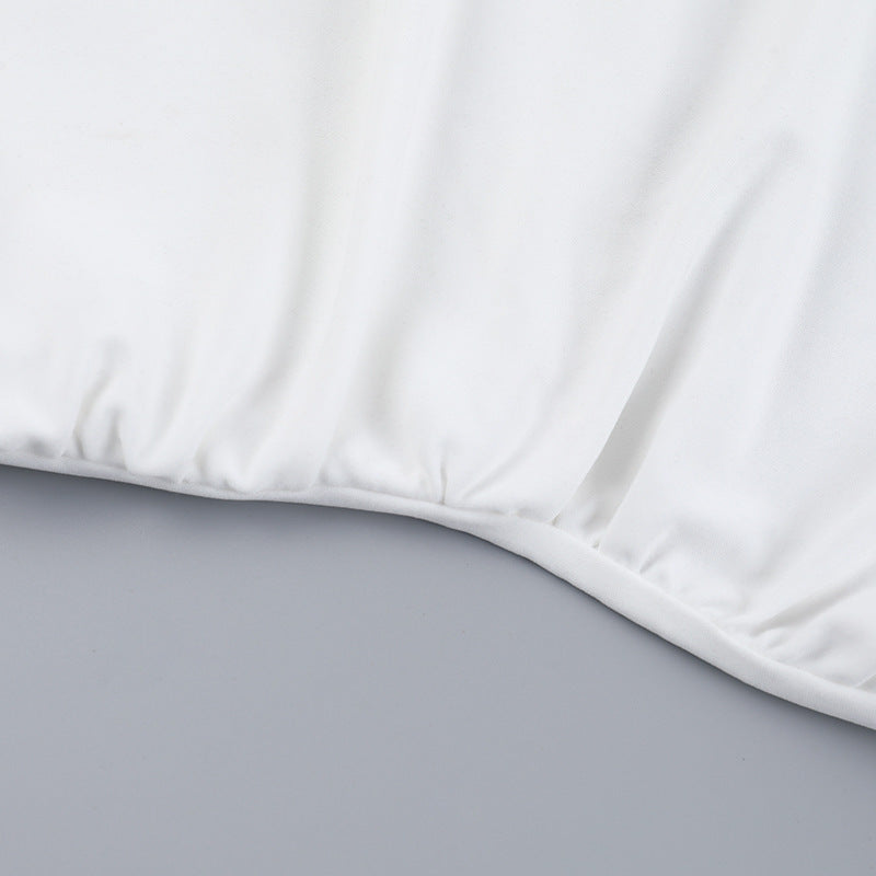 Off Frostene Shoulder Mini Dress White