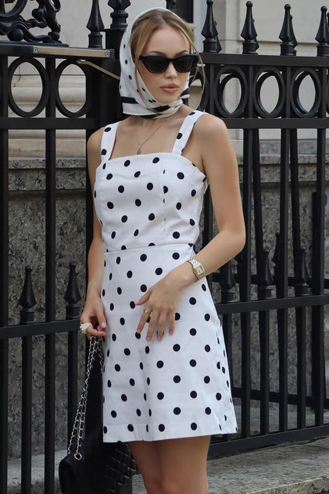 Dot Polka Cami HighWaist Mini Dress