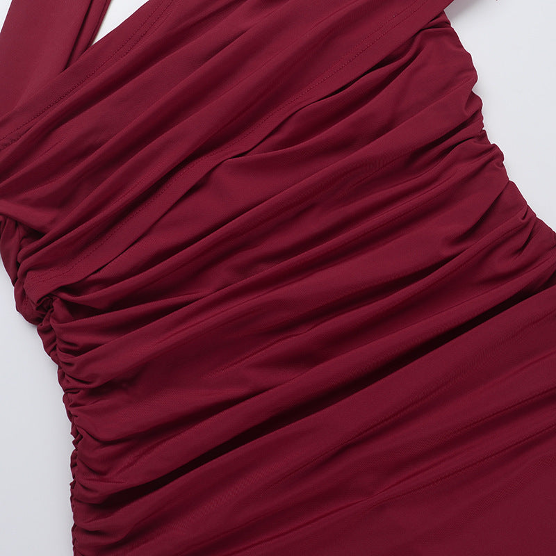 Midi Horres Dress Maroon