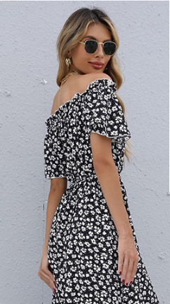 Way The I Am Smocked Off The Shoulder Dress