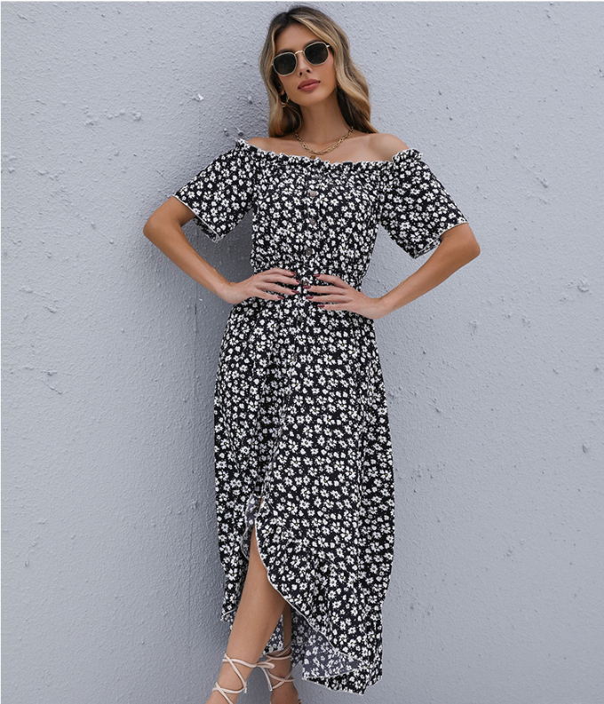 Way The I Am Smocked Off The Shoulder Dress