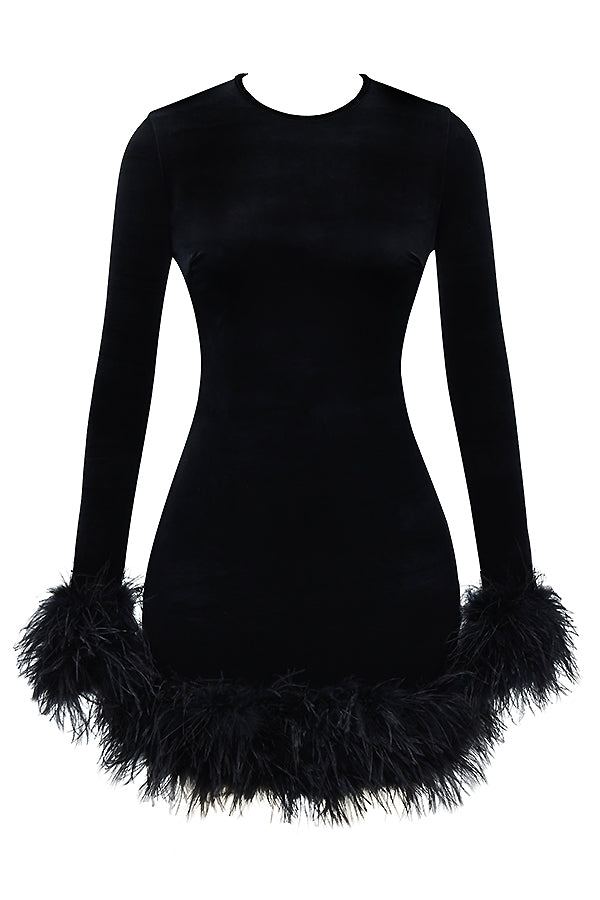 Boutique Lidia Women's Velvet Mini Dress Elevated Occasion Wear