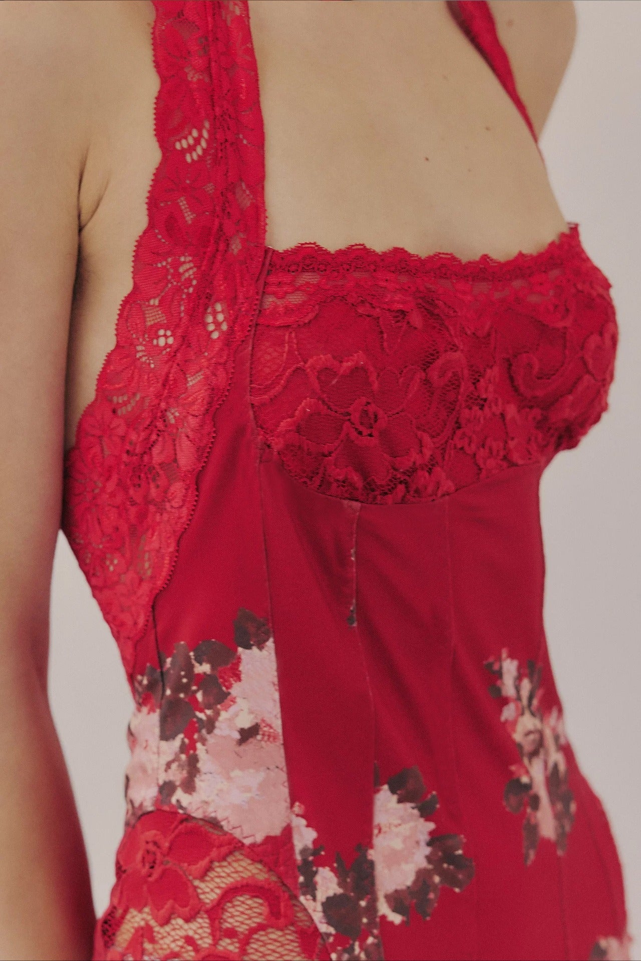 Chic Floral Spaghetti Strap Maxi Lace Dress