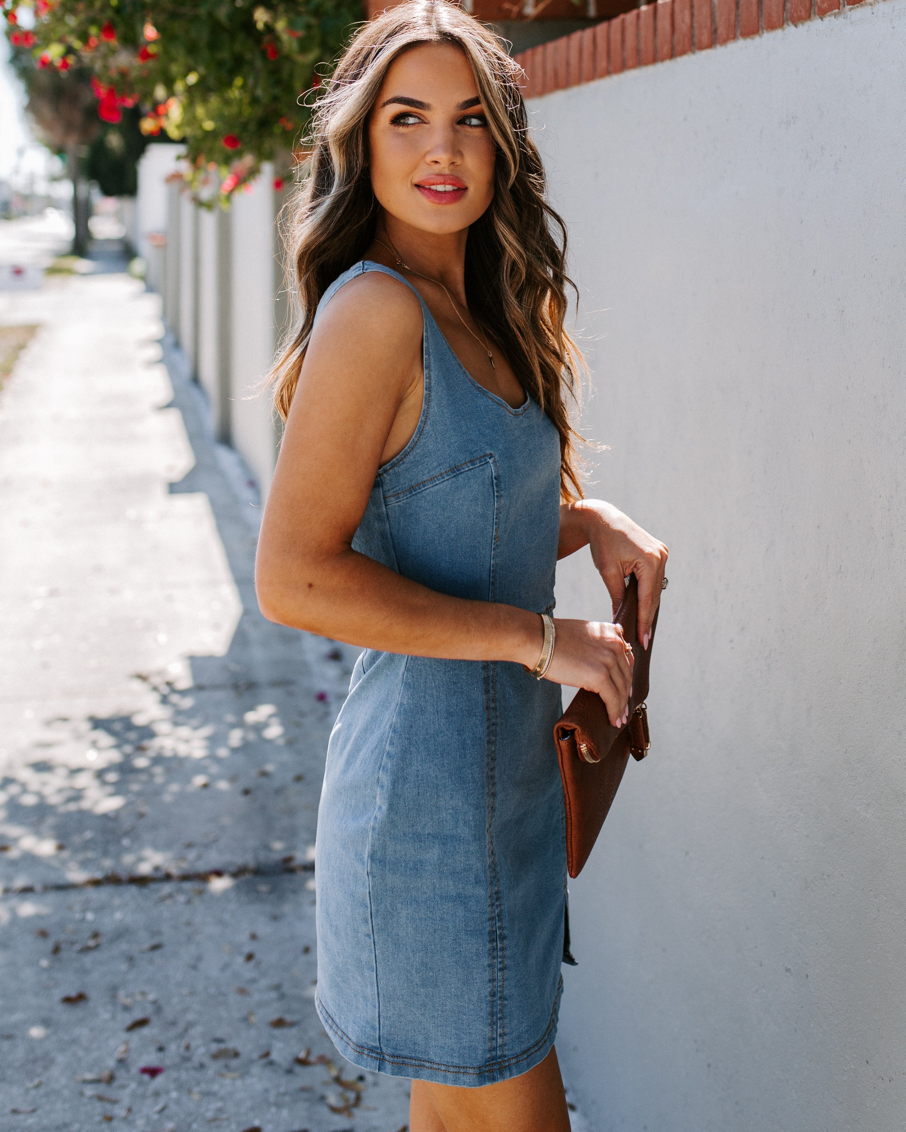 Out Shout To You Denim Bodycon Dress