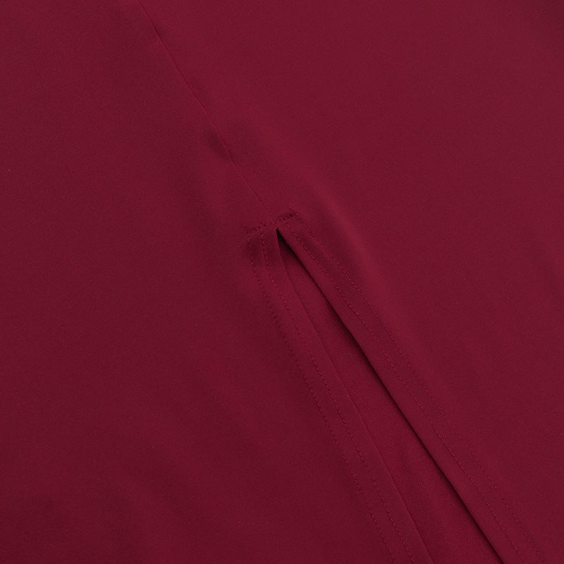 Midi Horres Dress Maroon