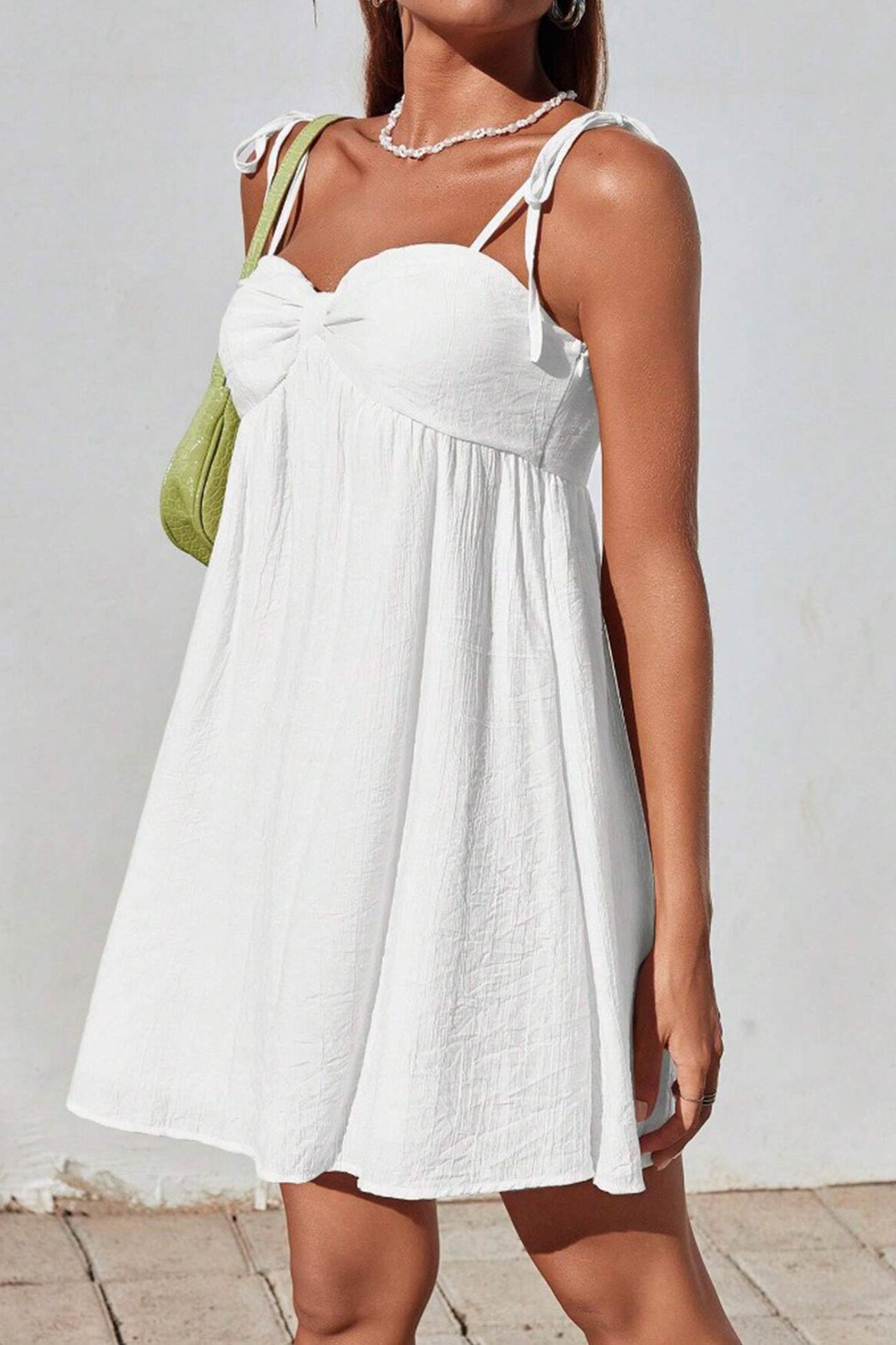 Tie-up Bow Cami Mini Dress