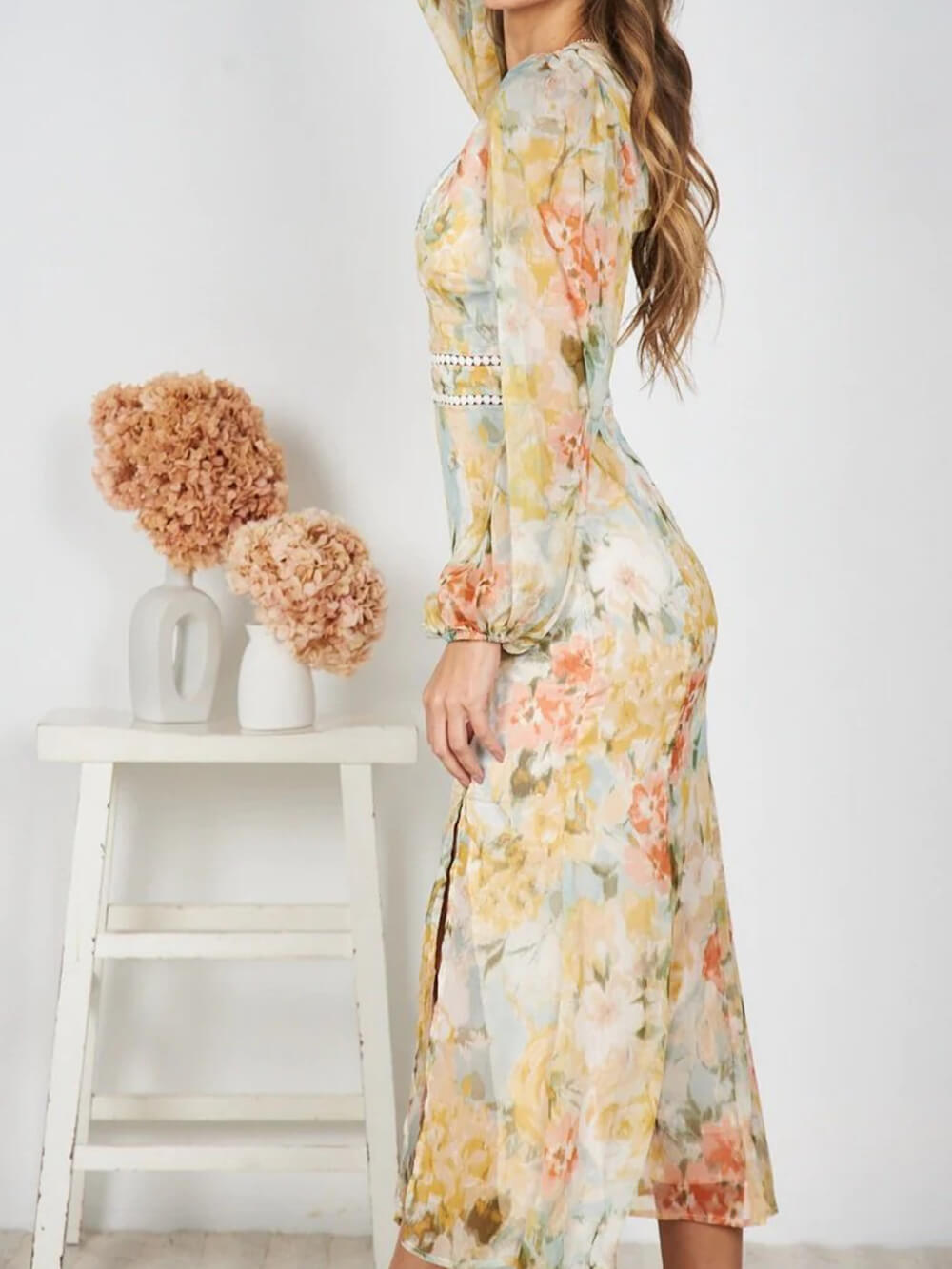 Slim Long Fit Tuxedo Midi Dress