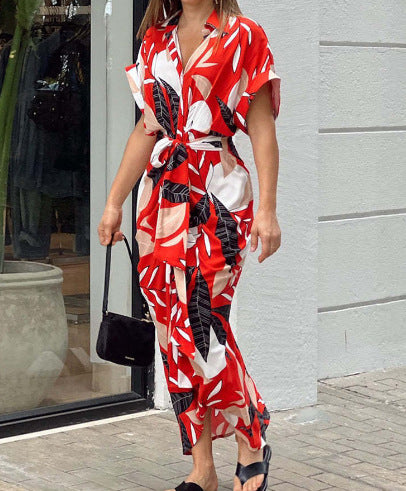Babe Summer Midi Dress Red