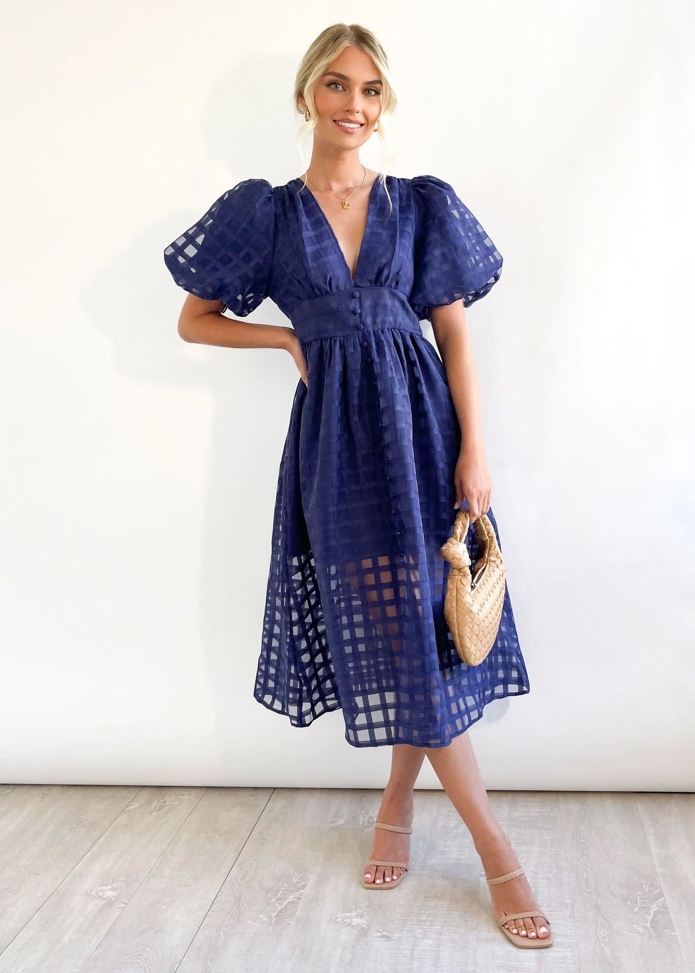 Midi Paradise Dress Navy Blue