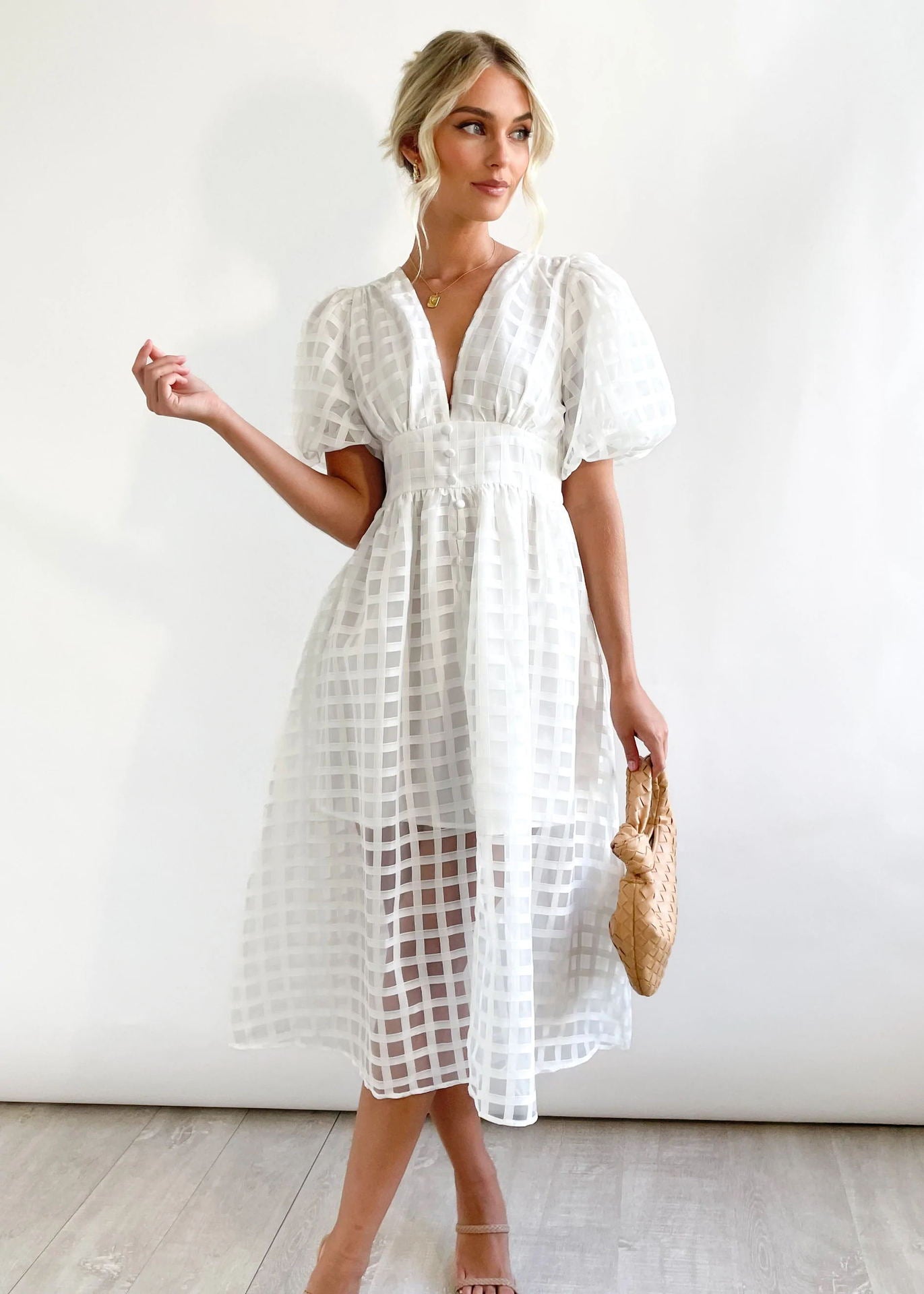 Midi Paradise Dress White