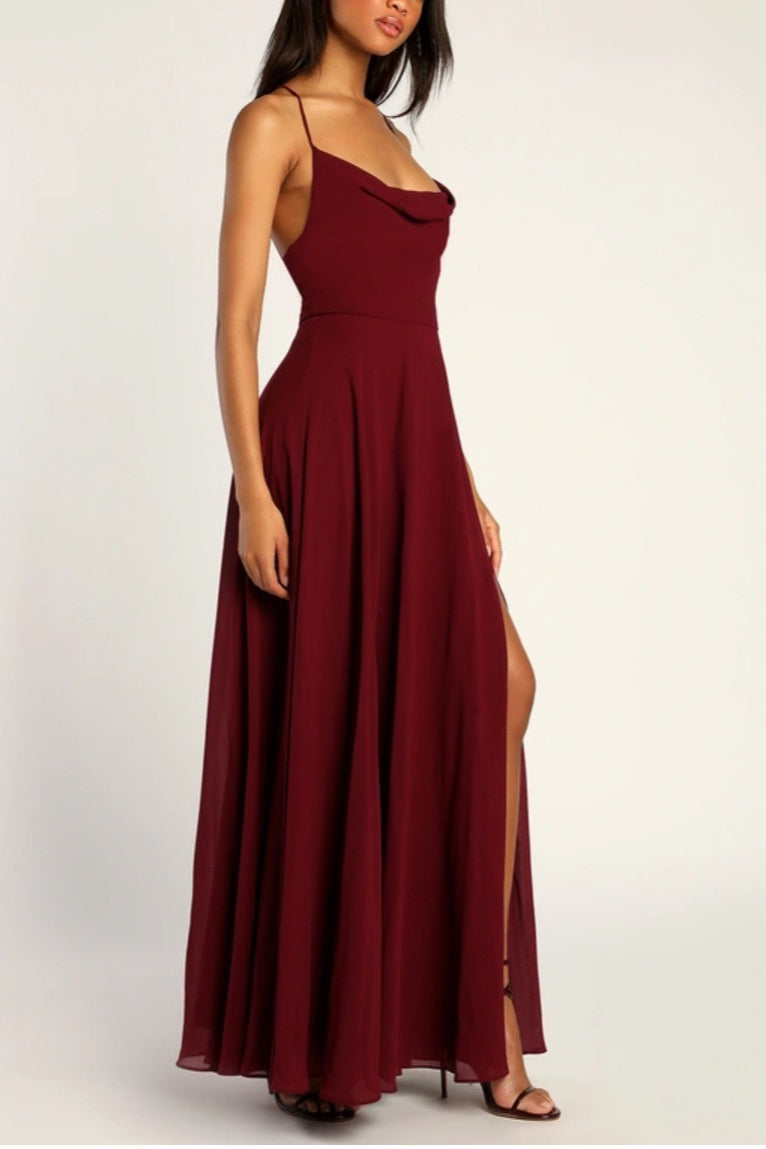 Sexy Halter Backless Maxi Elegant Dress