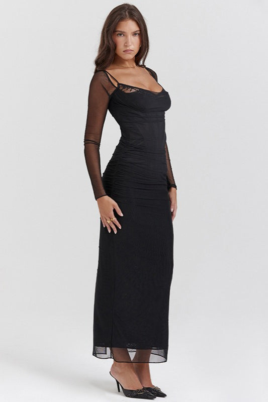 Backless Edition Split Bodycon Maxi Dress