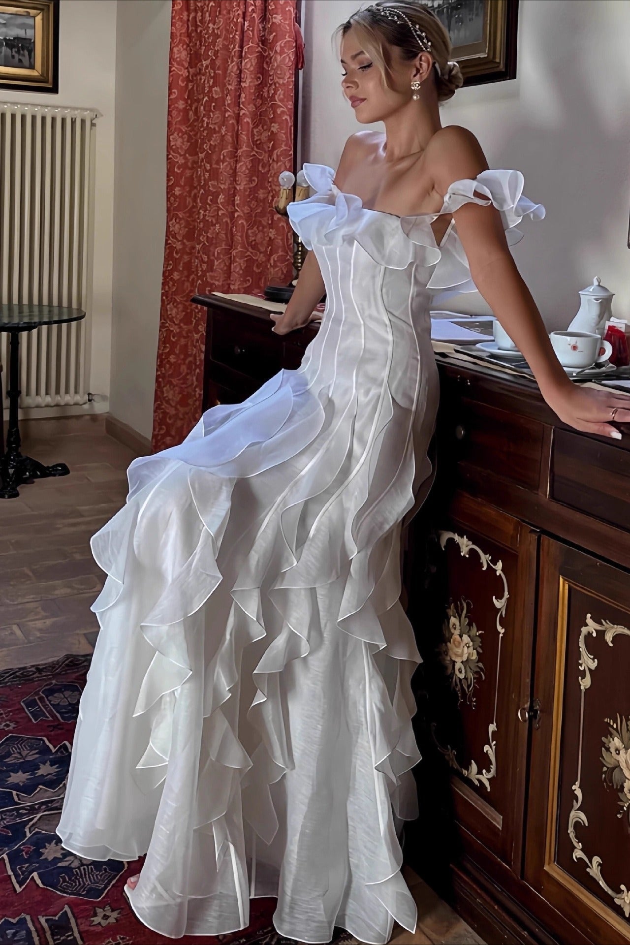 Graceful Party Off Shoulder Wedding Dress