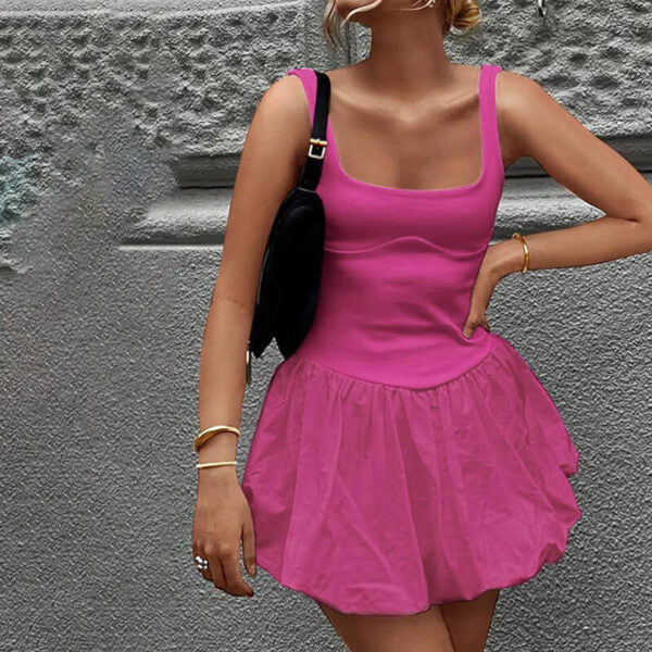 in Drama Town Mini Dress Rose Red
