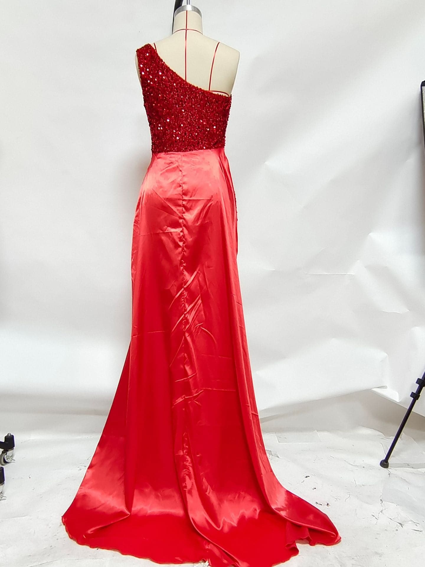 Classic Red Shinny Ladies Dress