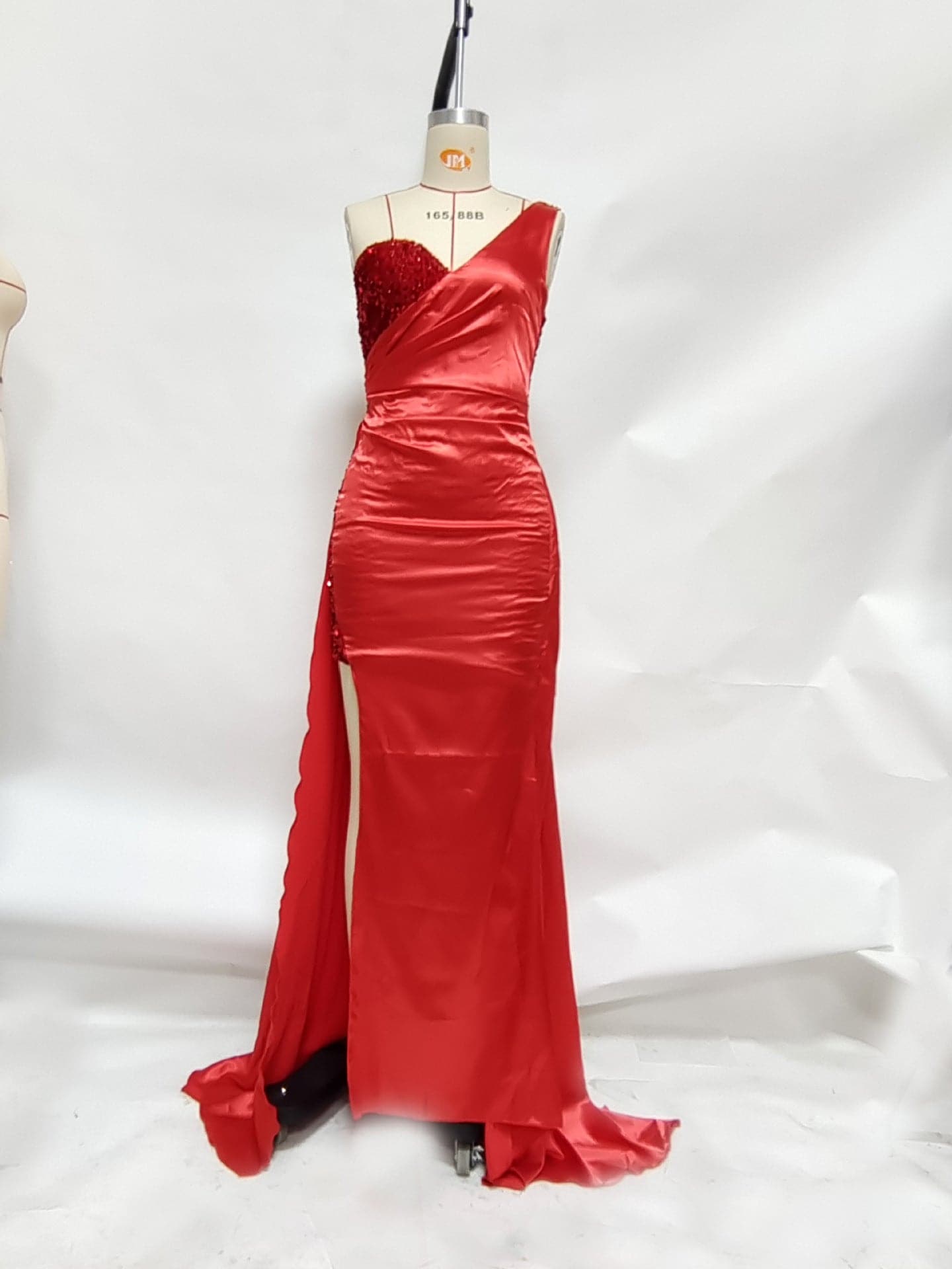 Classic Red Shinny Ladies Dress