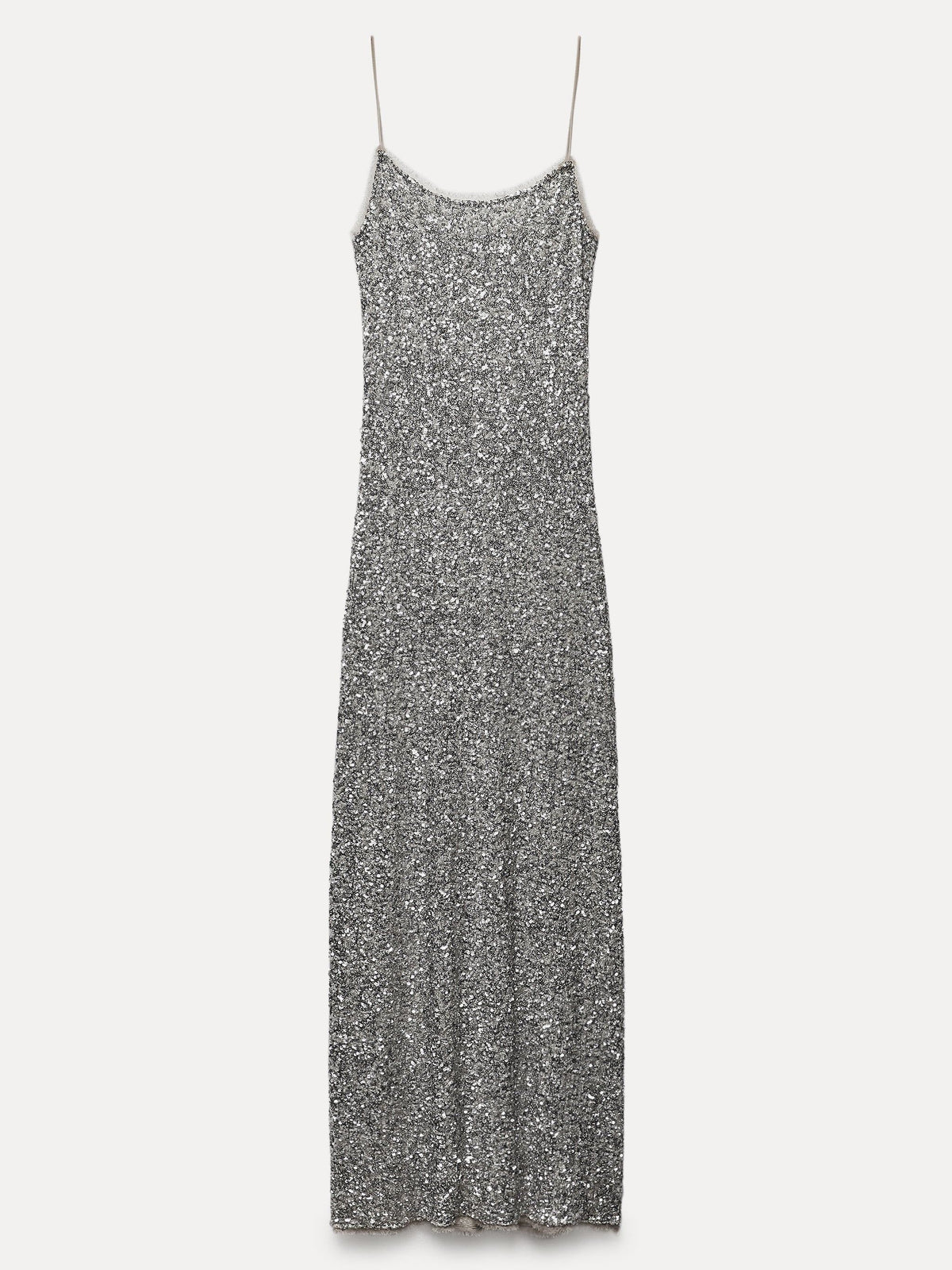 Slip Sequin Round Neck Dress