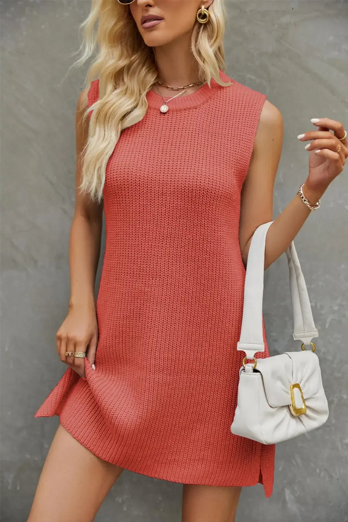 Solid Sleeveless Fashion Refined Spring Midi Dresses