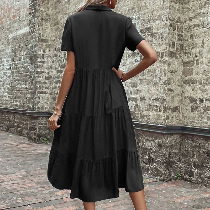 Summer Hepburn French Maxi Easygoing Party Club Midi Dresses