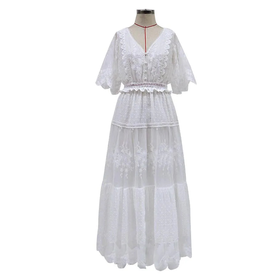 Summer White Sophisticated Casual Streetwear Midi Dresses