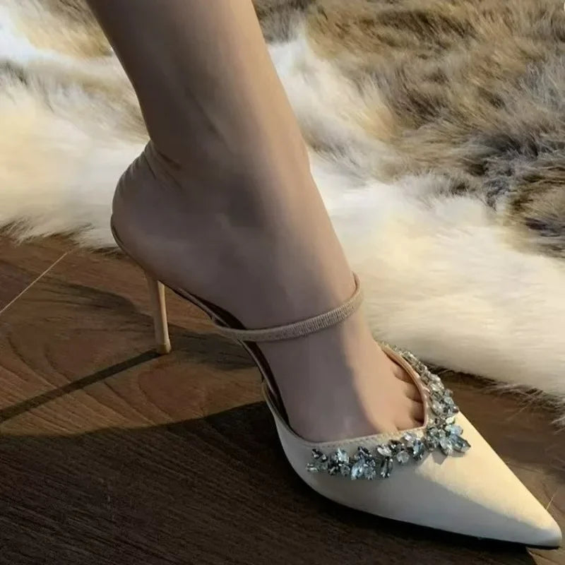 Summer Pointed Slipper Graceful Simple Prom Party Fashion Shal Mouth Low Heel Pumps