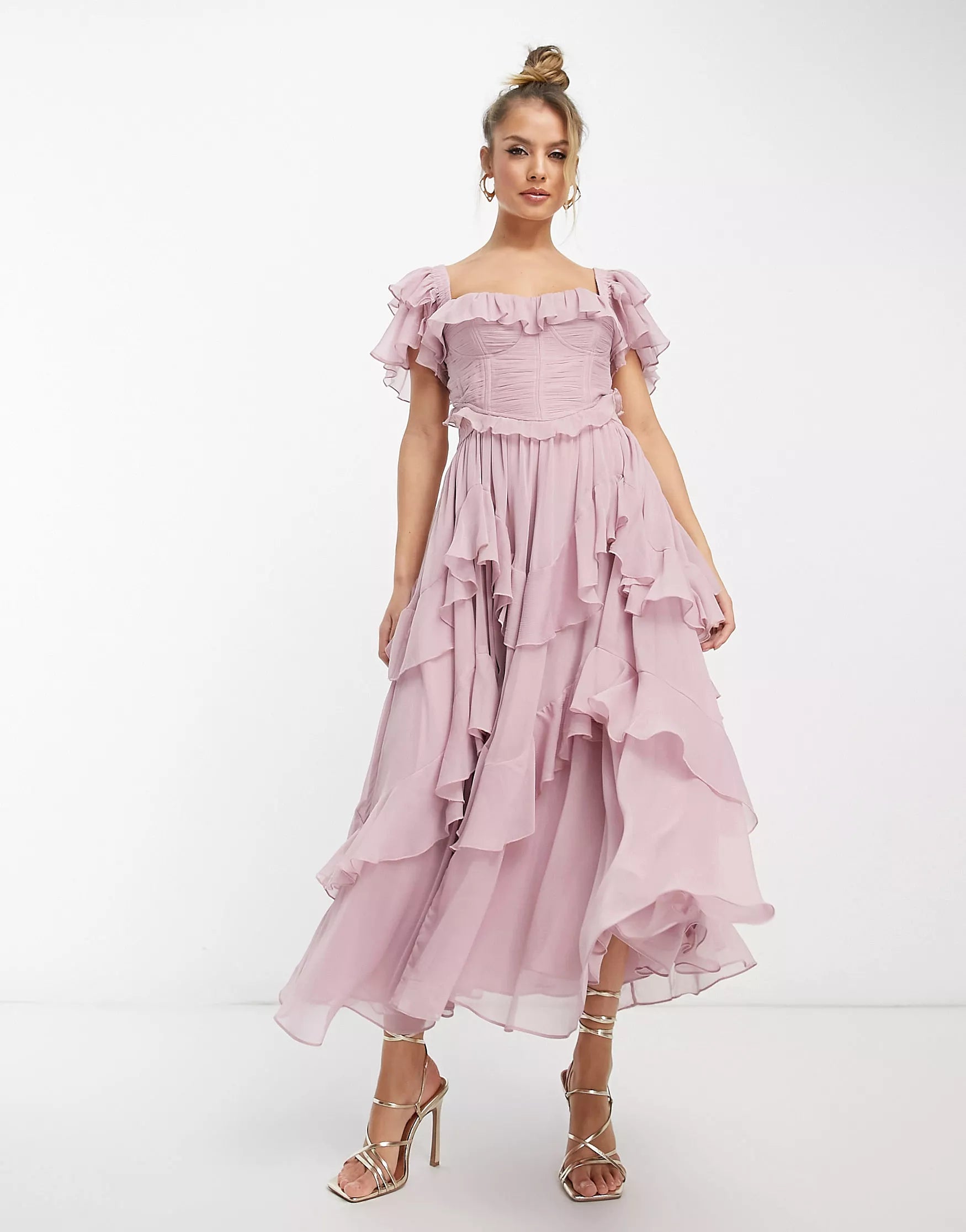 Ruffle Freyna Midi Dress