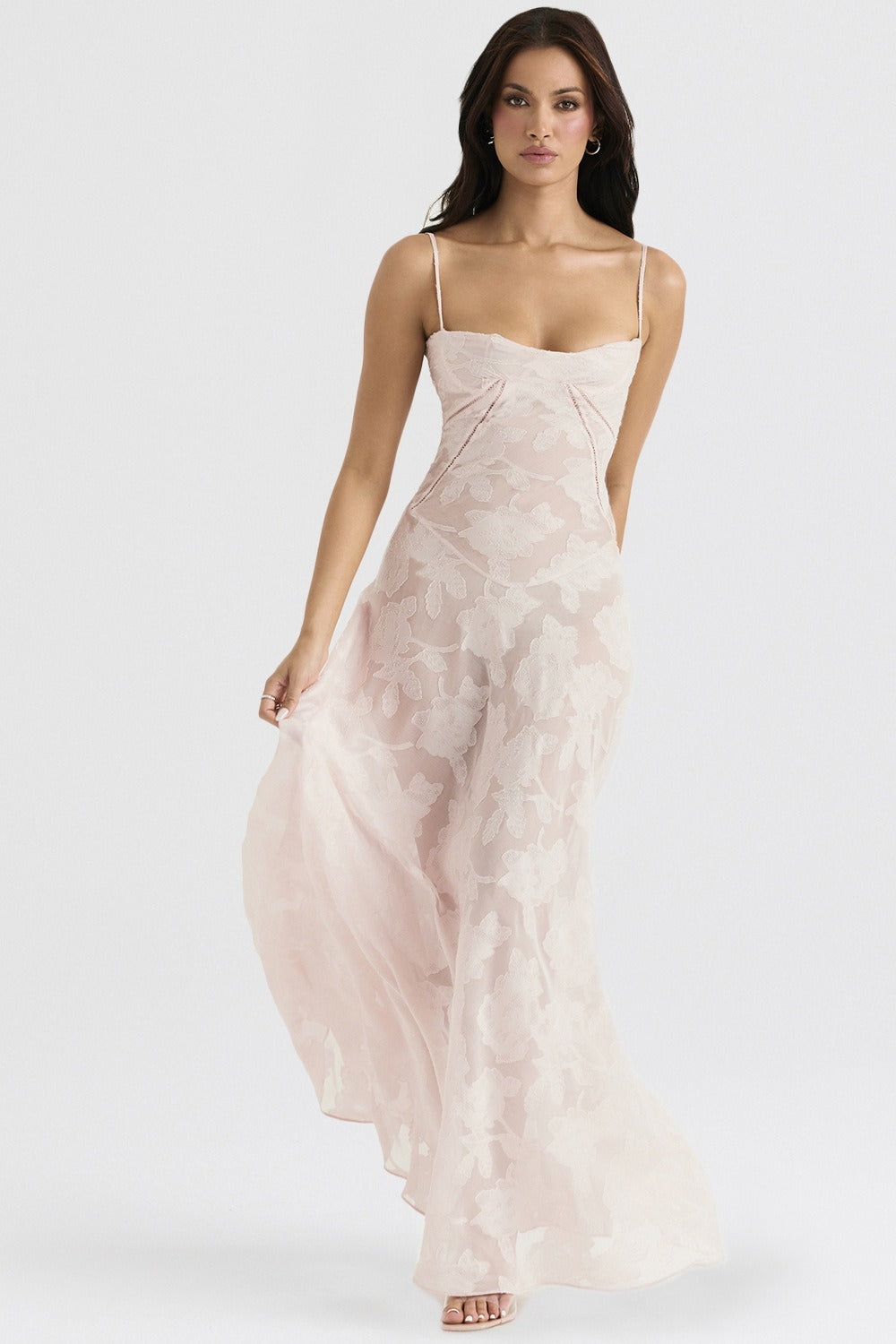 Lace Edition TieStrap Romantic Maxi Dress