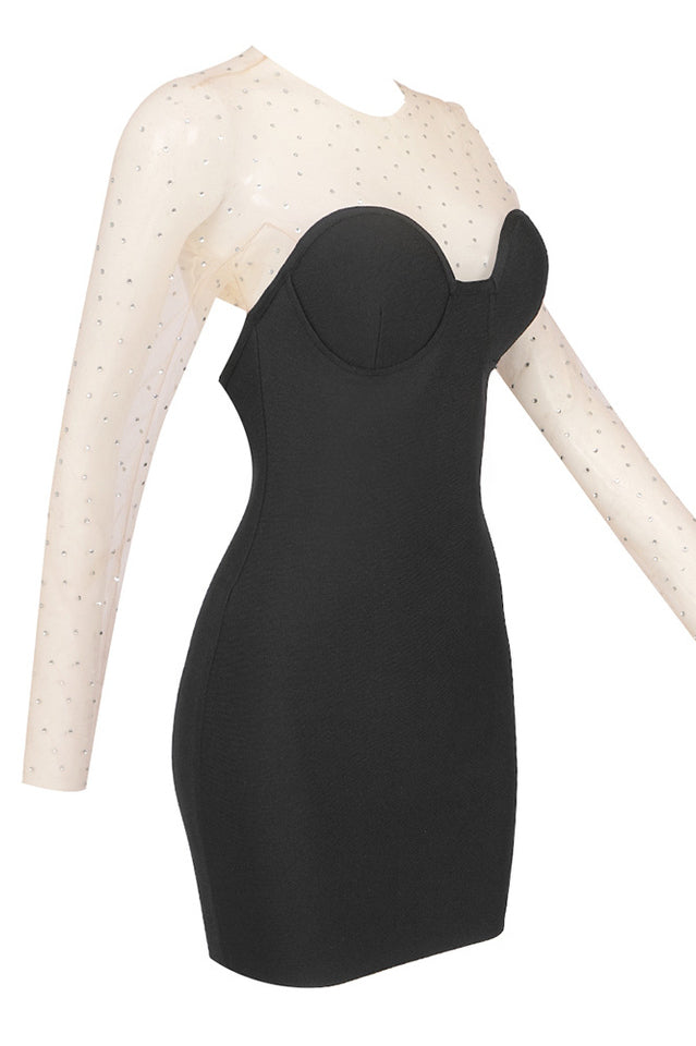 Crystal Aarohi Mesh Mini Dress