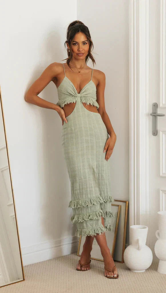 Midi Percy Dress Green