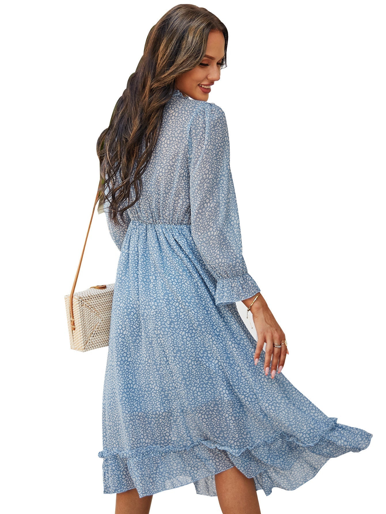Now I'm Falling Flower Tiered Babydoll Dress