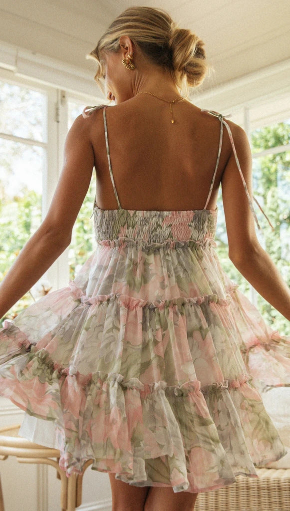 Warm Unseasonably Tiered Babydoll Dress